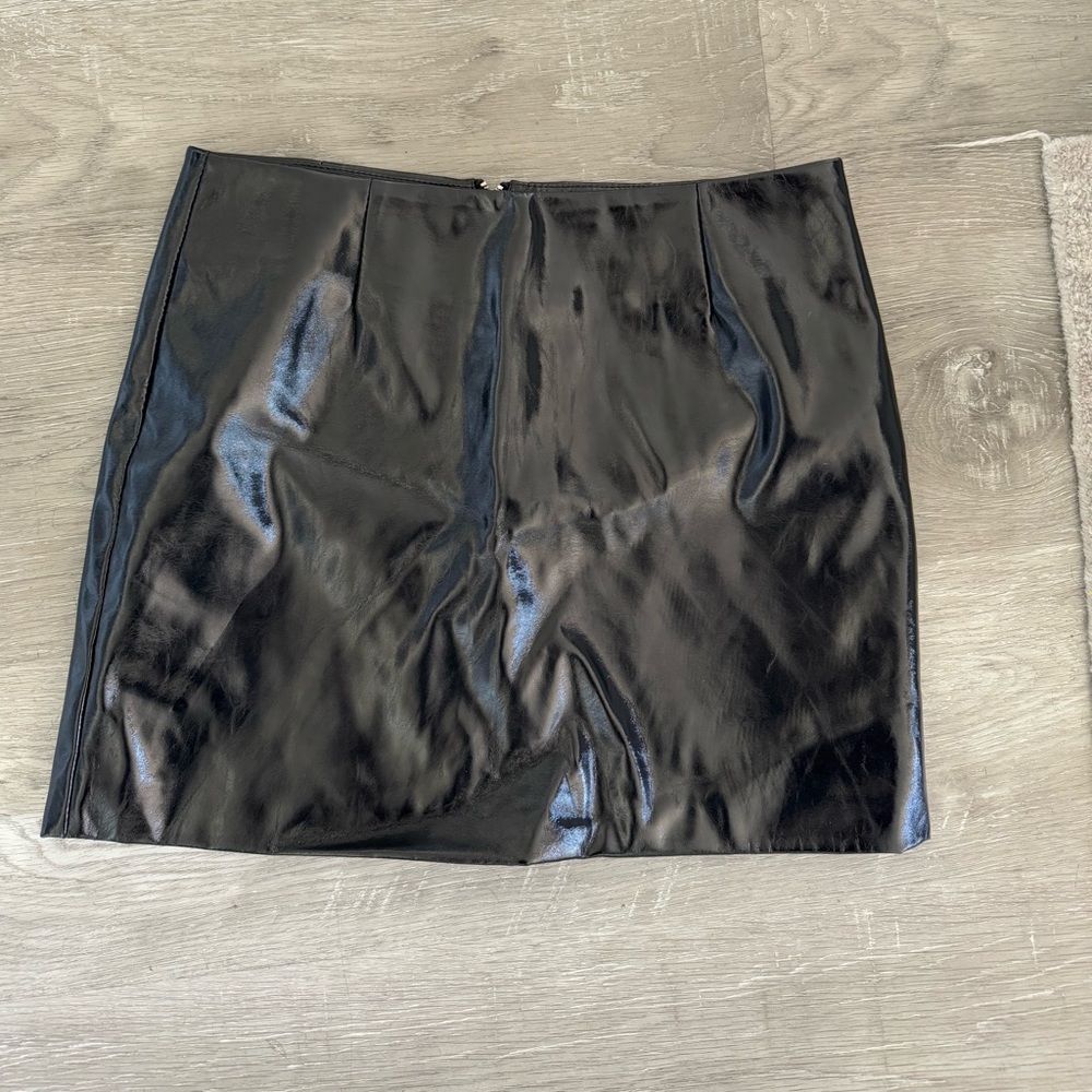 Forever 21 Black Faux Leather Skirt